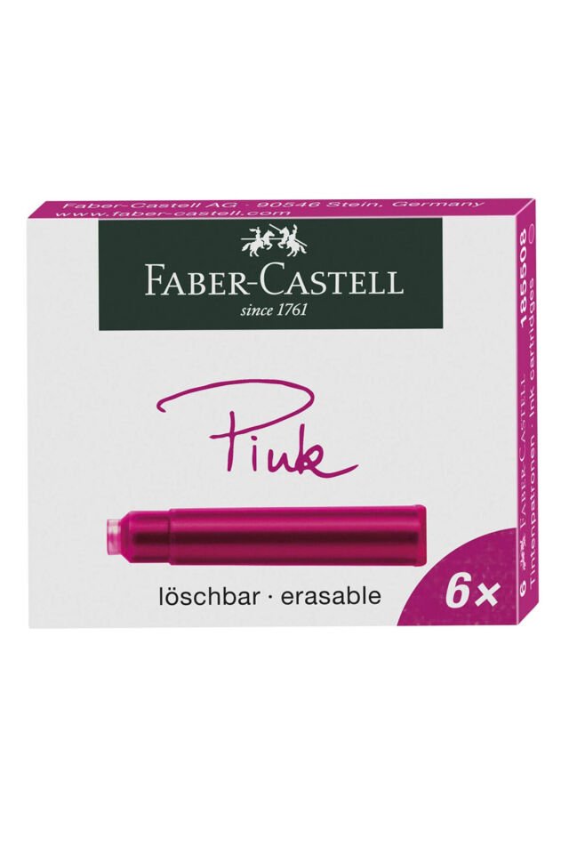 Faber Castell Dolma Kalem Kartuşu Pembe 6lı 5050 185508