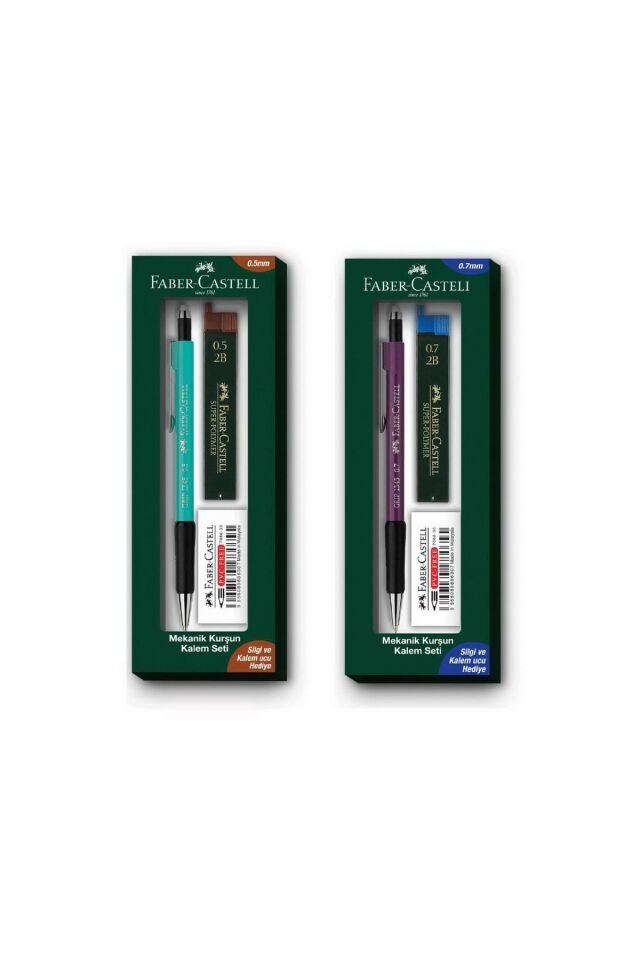 Faber Grip II 1345 0.5 Uçlu Kalem Seti Uç+Silgi Bordo