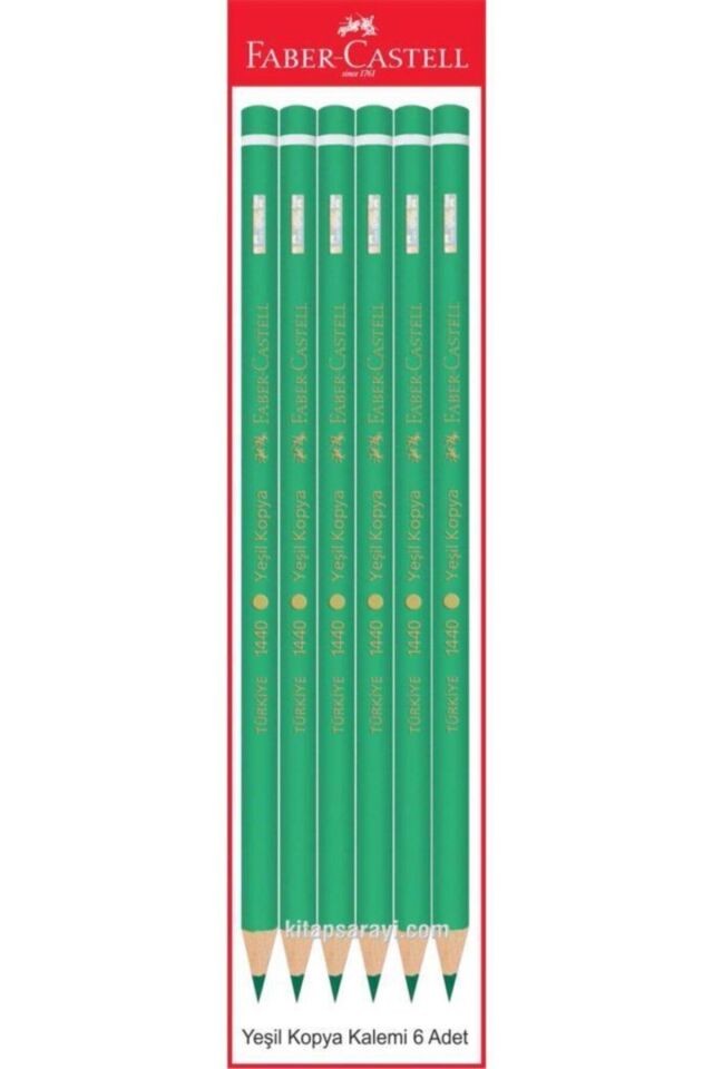 Faber Castel Yeşil Kopya Kalemi 6 Adet Renk
