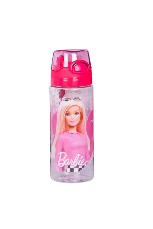 Wiggle 500ml Barbie Pipetli Askılı Kilitlenebilir Su Matarası