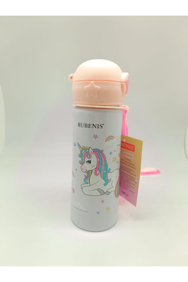 RUBENİS UNİCORN FİGÜRLÜ ÇELİK MATARA PEMBE 500 ML (RCM-01)