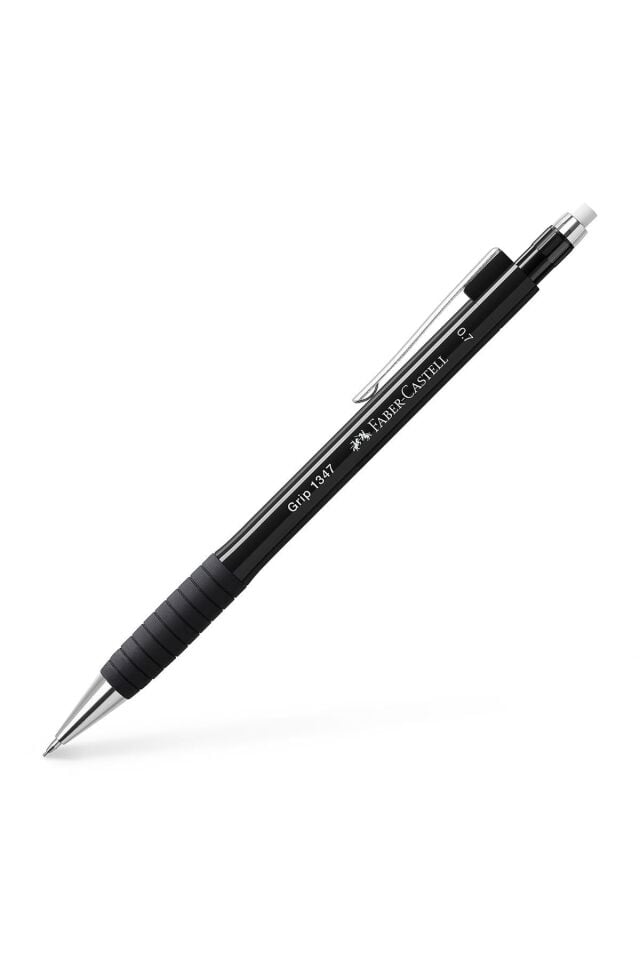 1345/47 Versatil Kalem, 0.7 mm, Siyah, Ergonomik Tutuş, Yaylı Uç, Uzun Silgi, Modern Tasarım