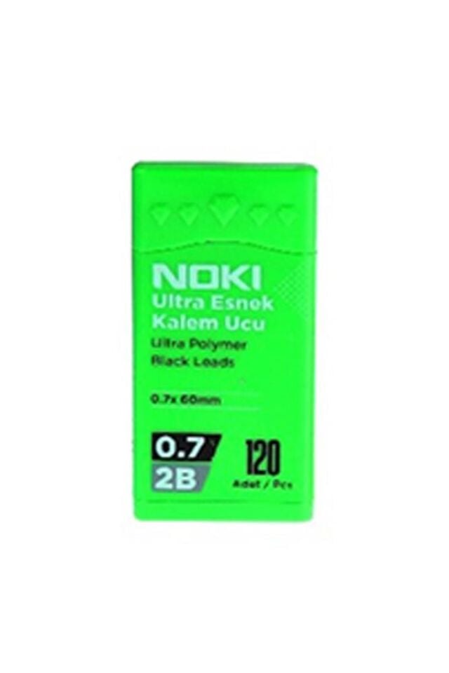 Kalem Ucu Ultra Esnek 0.7mm 2B Siyah 120'li Yeşil 1 Adet 0,7 Uç 120li Tüp Esnek Yumuşak Yazım 0.7x60