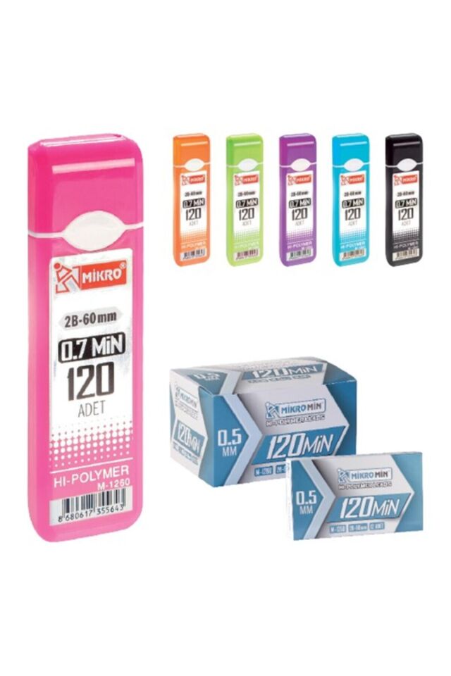 Kurşun Kalem Ucu M-1260p 60 Mm 0.7 Mm (12 Tüp) (1 Tüp Içinde 120 Adet Uç Vardır)