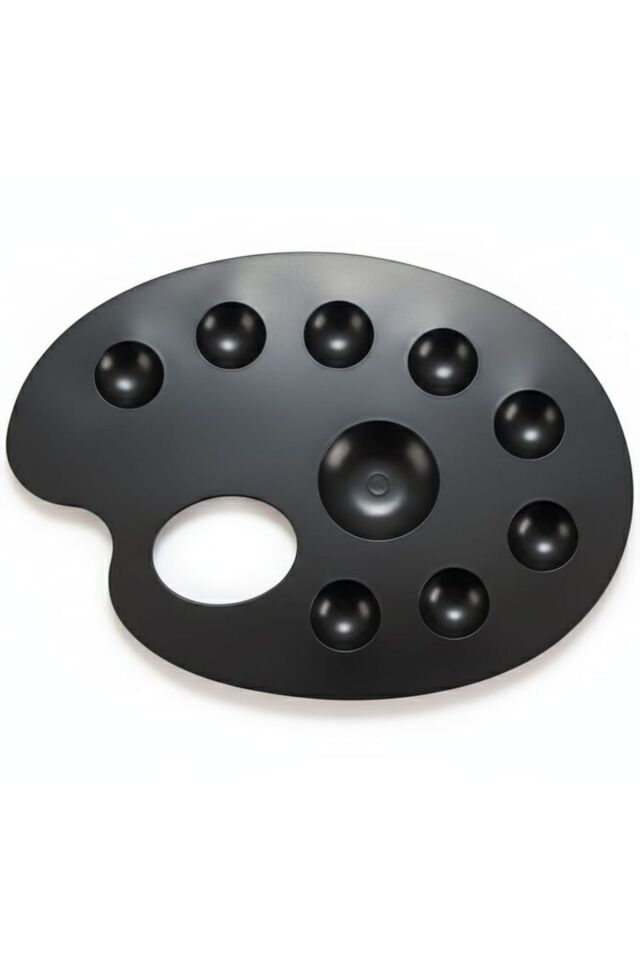 19 CM. GODELİ OVAL RESİM PALETİ SİYAH 19 CM. GODELİ OVAL RESİM PALETİ SİYAH