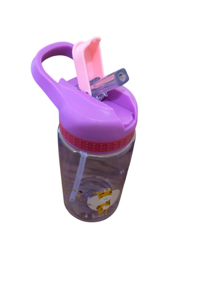 Pipetli Tgb Okul Suluğu - Matara 450 ml Mor