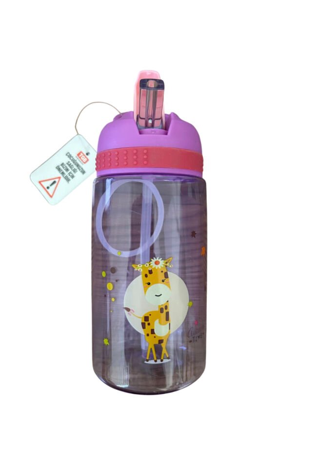 Pipetli Tgb Okul Suluğu - Matara 450 ml Mor