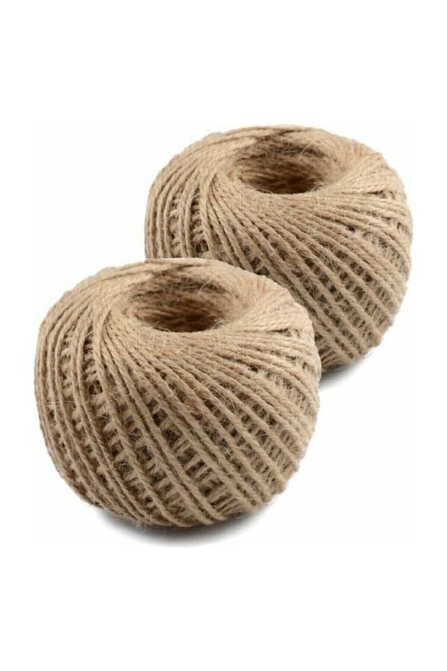 2 Adet Jüt İp Hasır İp 100 Gr 100 Metre 2mm