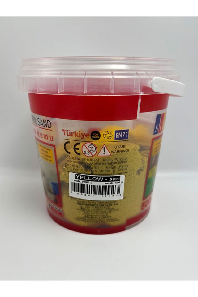 Kinetik Kum Kırmızı Renk 500 gr Sarı