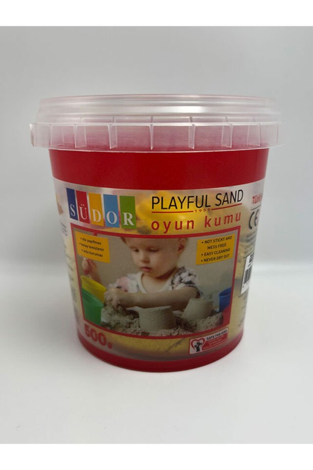 Kinetik Kum Kırmızı Renk 500 gr Sarı