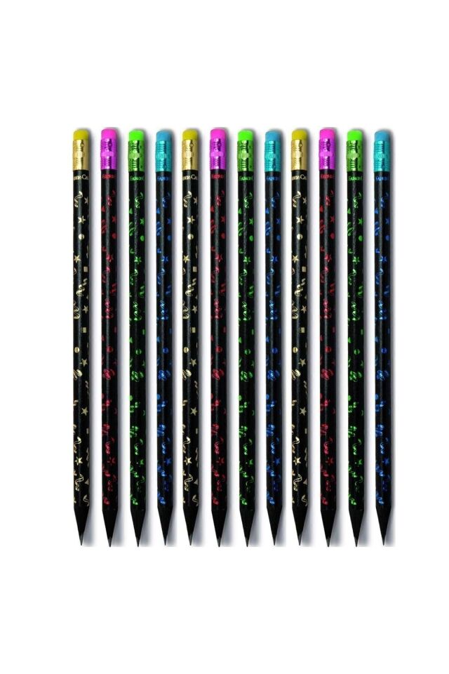 Faber-castell Party Silgili Kurşun Kalem 12 Adet