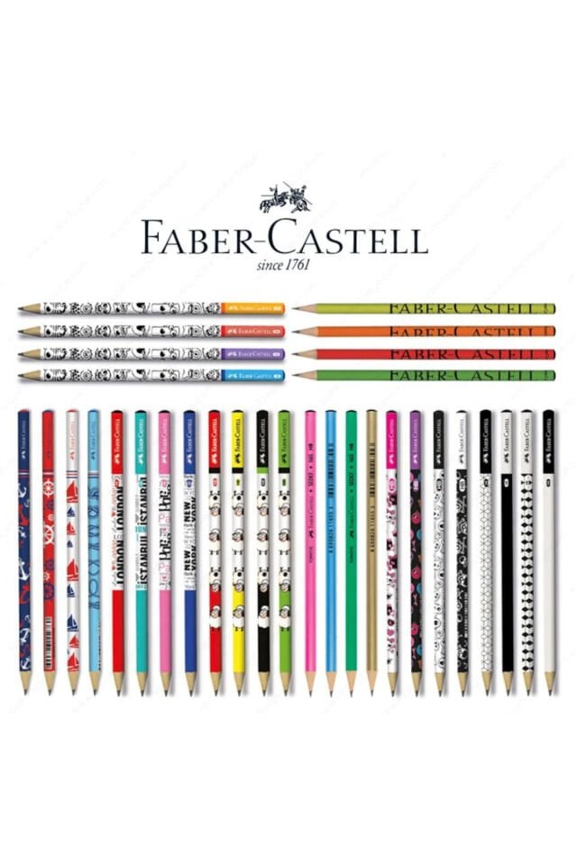 Sırımsı Faber Castel Lüx Mercanlı Karışık Yuvarlak Kurşun Kalem 12 Adet < Sabit Seçenek 1 Değeri >