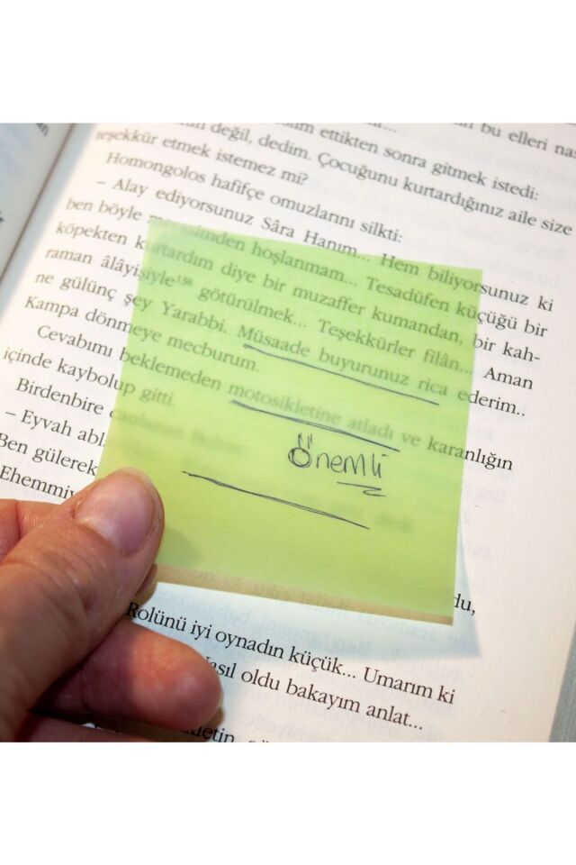 Şeffaf Yapışkanlı Not Kağıdı / Transparan Sticky Notes - 50 Yapraklı