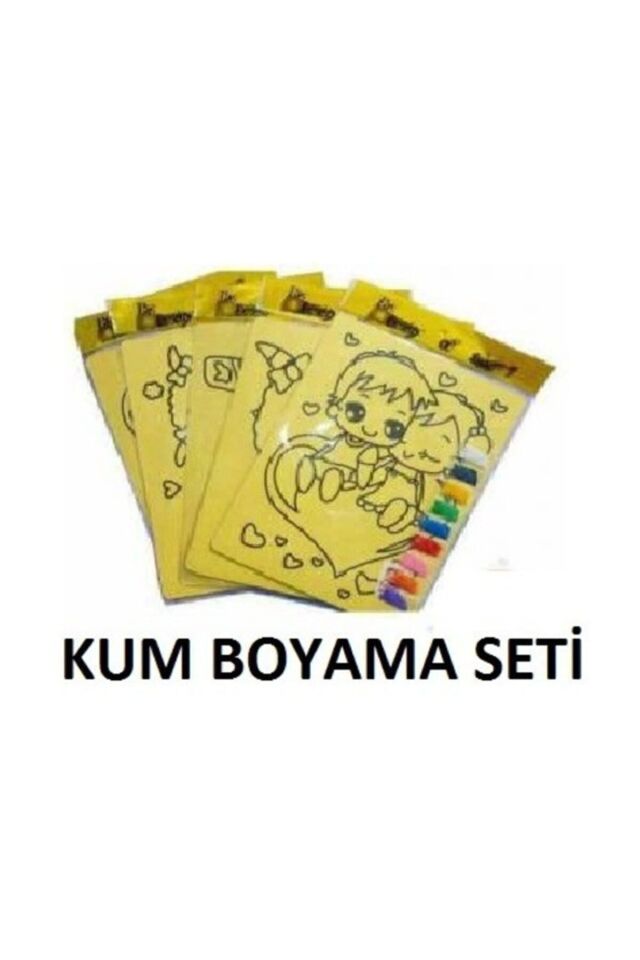 Kum Boyama Seti 1 Adet (9 Adet Kum) A4 Boyut