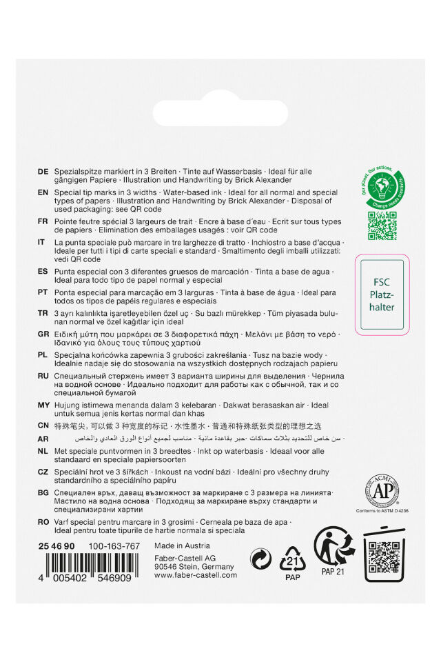 Fosforlu Kalem Seti, 4’lü, Şeffaf Gövde, Parlak ve Canlı Renkler, Yeniden Doldurulabilir