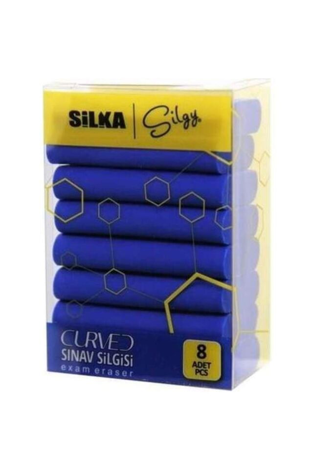  Curved Rainbow Pastel Silgi 8'li Sınav Silgisi Lacive