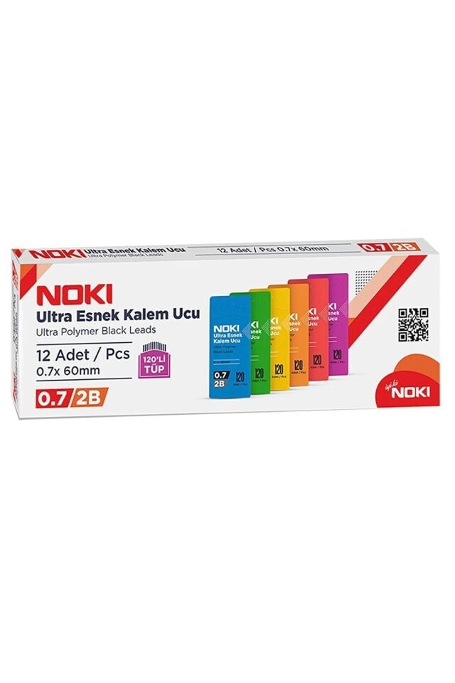 0.7 12 Adet 120li tüp ultra esnek kalem ucu