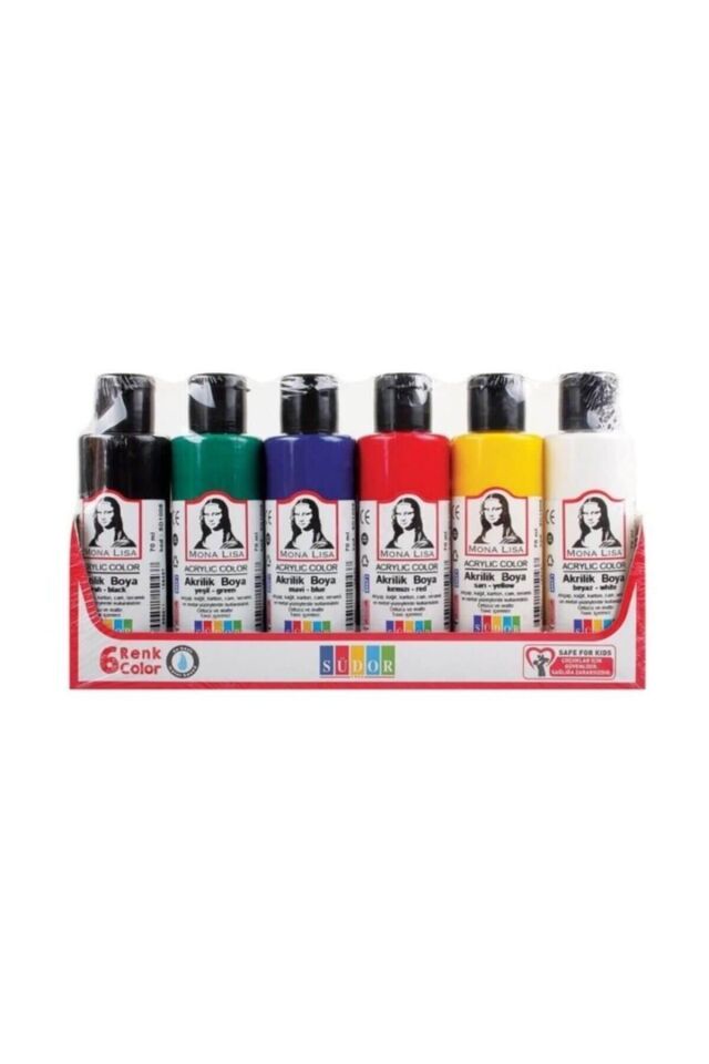 Mona Lisa Akrilik Boya 6 Renk X 70 Ml Şişe
