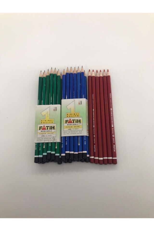 Fatih 24lü Kurşun Kalem - 6 Adet Kırmızı Kurşun Kalem