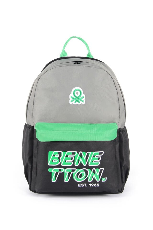 Unisex Çocuk Benetton Çift Bölmeli İlkokul Sırt Çantası 03841 Renkli - Unisex