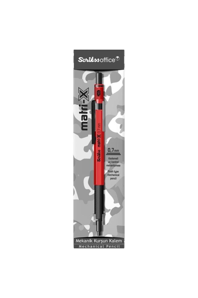 Matri-X Mekanik Kurşun Kalem 0.7 mm Kırmızı