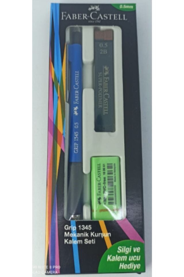 Faber Grip 1345 Light Blue 0.5mm Kalem-silgi-uç